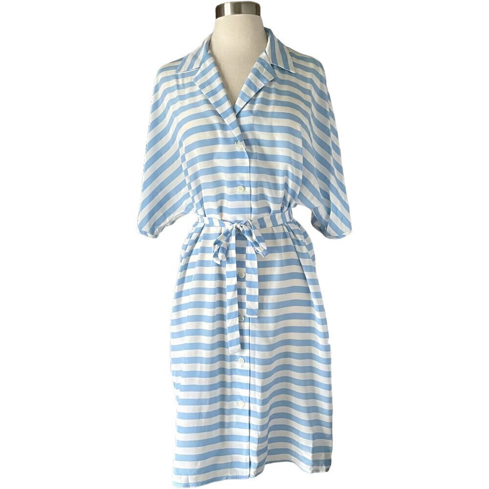 Tucker Blue and White Striped Mini Dress